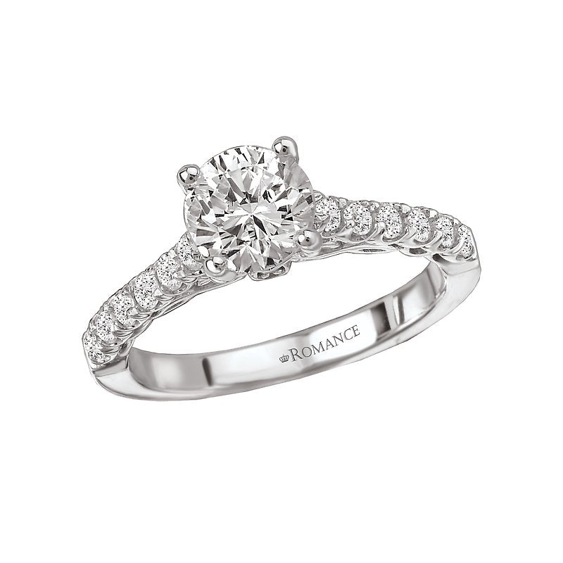 Orbelle Bandora Semi-Mount Diamond Engagement Ring in 18K White Gold