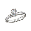 Orbelle White Gold Oval Cut Lab Grown Diamond Semi-Mount Engagement Ring