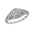 Vintage Diamond Engagement Ring in 14K White Gold - Orbelle Petite Collection
