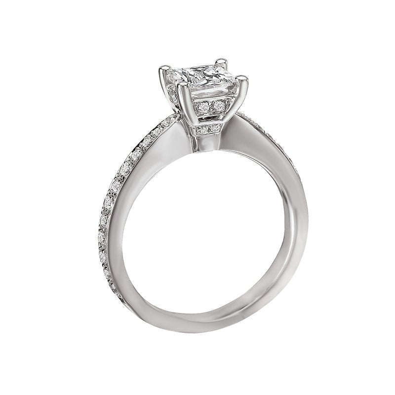 Bandora 18K White Gold Semi-Mount Diamond Engagement Ring