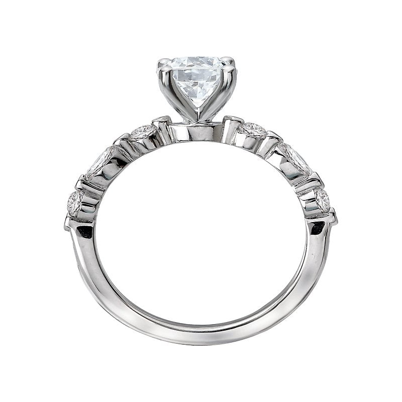 Orbelle Bandora Platinum Diamond Engagement Ring Semi-Mount