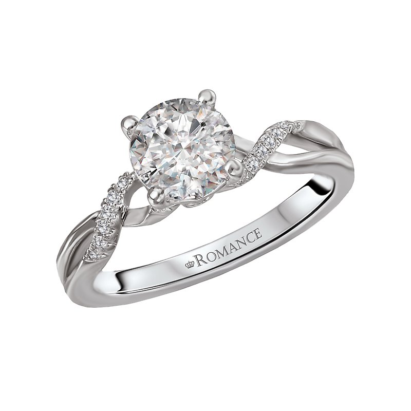 Orbelle 18K White Gold Diamond Semi-Mount Engagement Ring