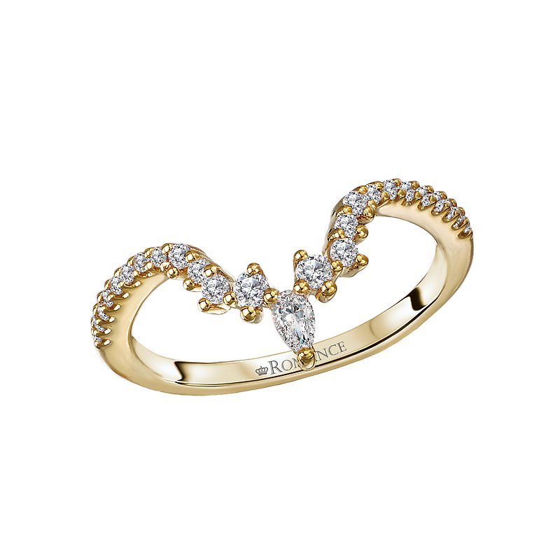Orbelle 14kt Yellow Gold Diamond Wedding Band - Curved Nesting Style