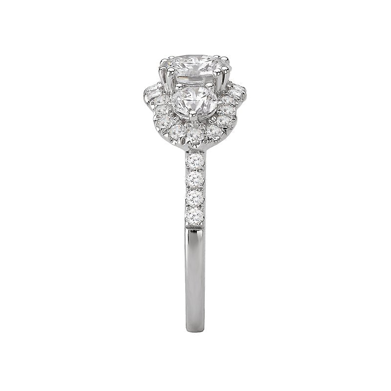 Orbelle 3 Stone Semi-Mount Lab Grown Diamond Engagement Ring