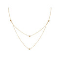 Luxora Italian 14kt Gold Bead Adjustable Necklace
