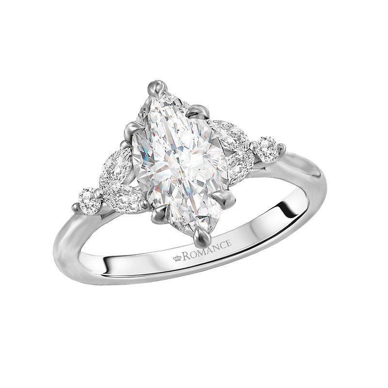 Orbelle Bandora Platinum Marquise Semi-Mount Engagement Ring
