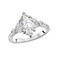 Orbelle Bandora Platinum Marquise Semi-Mount Engagement Ring