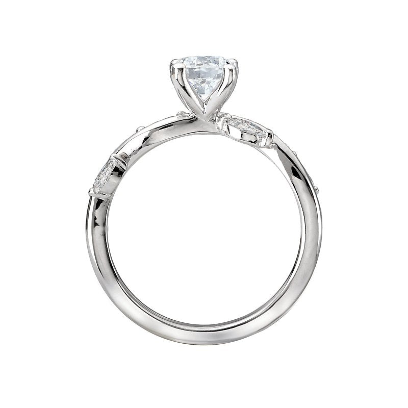 Glemera Bandora Diamond Engagement Ring in 14K White Gold