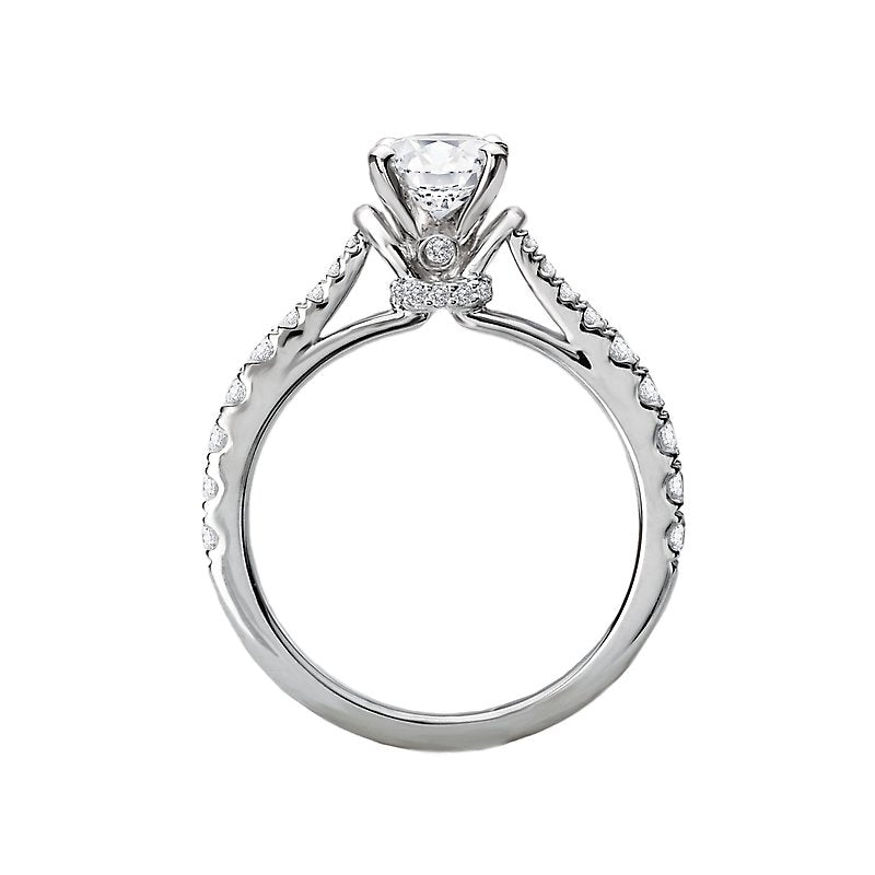 Orbelle 14K White Gold Halo Diamond Engagement Ring