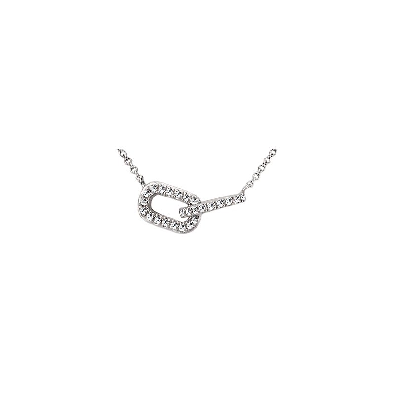 Luxora 14K White Gold Diamond Lariat Necklace