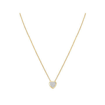 Luxora 14K Yellow Gold Heart Shaped Diamond Necklace