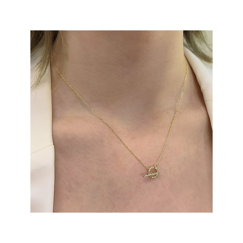 Luxora Italian 14kt Yellow Gold Rope Circle Necklace
