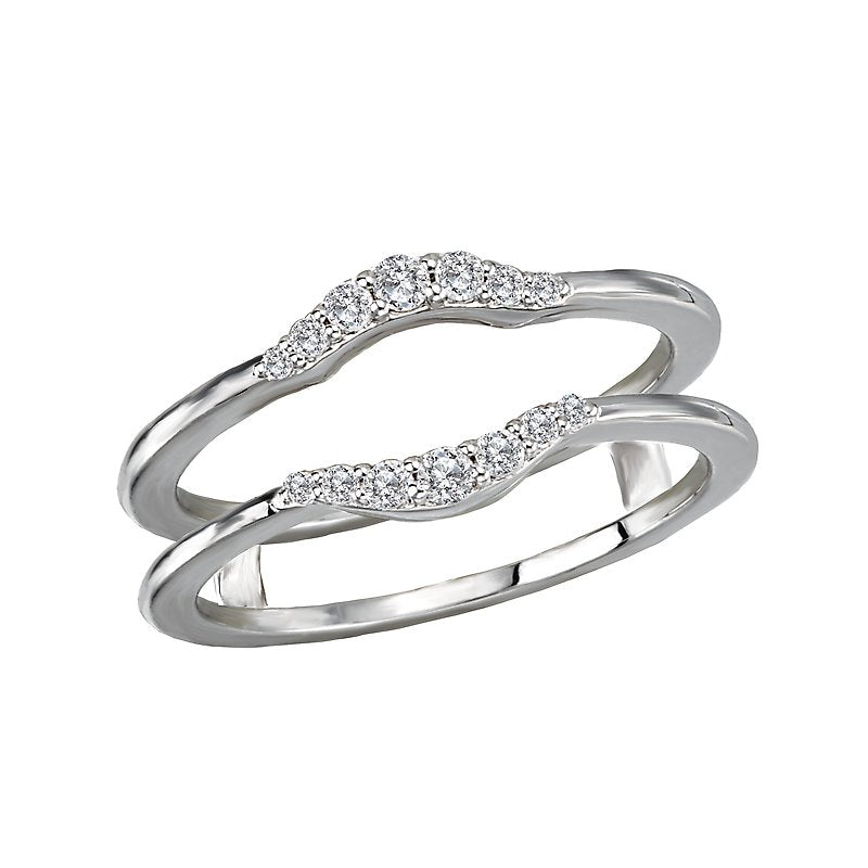 Glemera Diamond Wrap Guard Ring in 14K White Gold