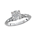 Orbelle 14K White Gold Solitaire Diamond Engagement Semi-Mount Ring