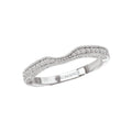 Orbelle Curved 14K White Gold Wedding Band with Milgrain Detail