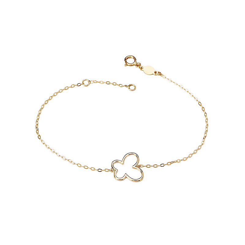 Luxora Italian 14kt Yellow Gold Butterfly Chain Bracelet