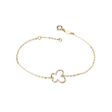 Luxora Italian 14kt Yellow Gold Butterfly Chain Bracelet