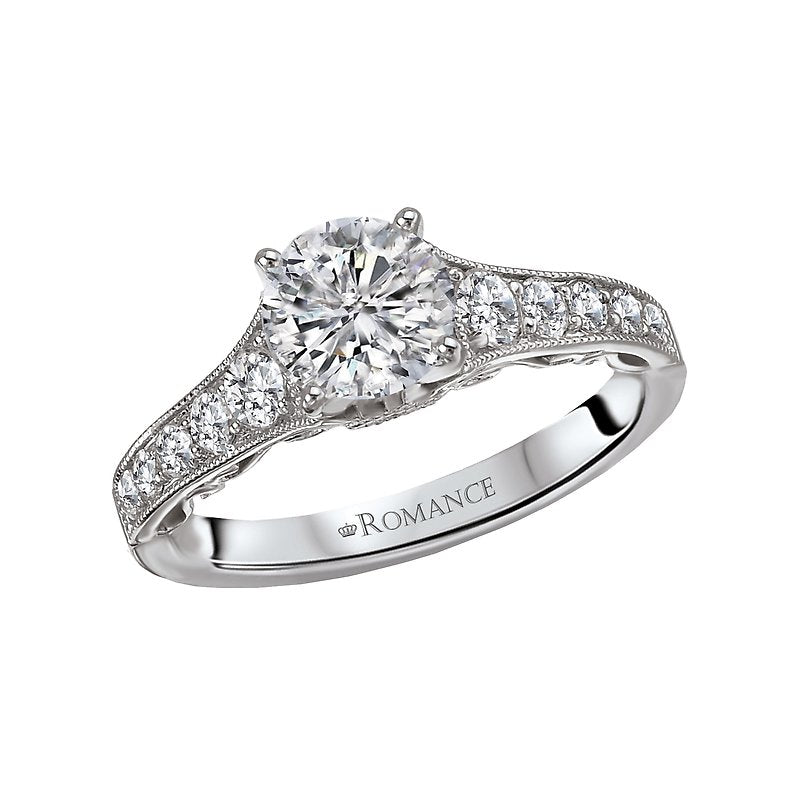 Orbelle Lab Grown Diamond Peg Head Semi-Mount Ring in 14K White Gold