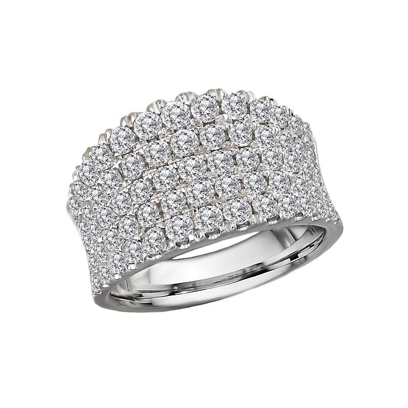 Luxora Lab Grown Diamond 14K White Gold Ladies Fashion Ring