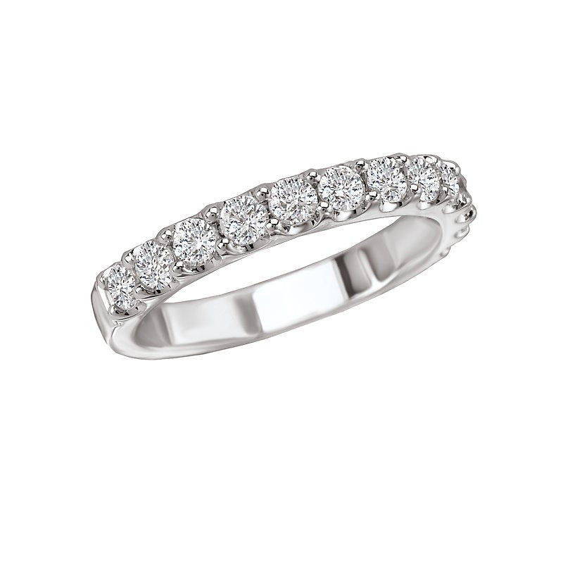 Aurenza Classics 14K White Gold Diamond Wedding Band - Round Cut 3/4 Carat Total Weight Size 6