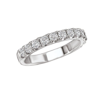 Aurenza Classics 14K White Gold Diamond Wedding Band - Round Cut 3/4 Carat Total Weight Size 6
