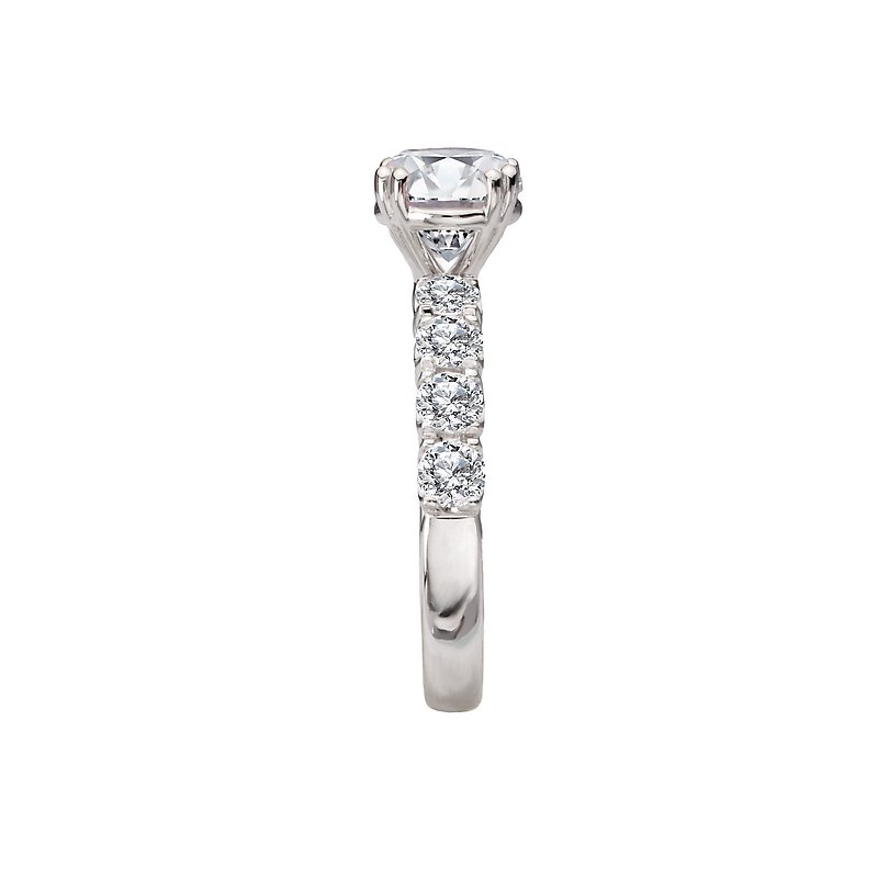 Bandora 14K White Gold 8-Stone Semi-Mount Lab Grown Diamond Engagement Ring