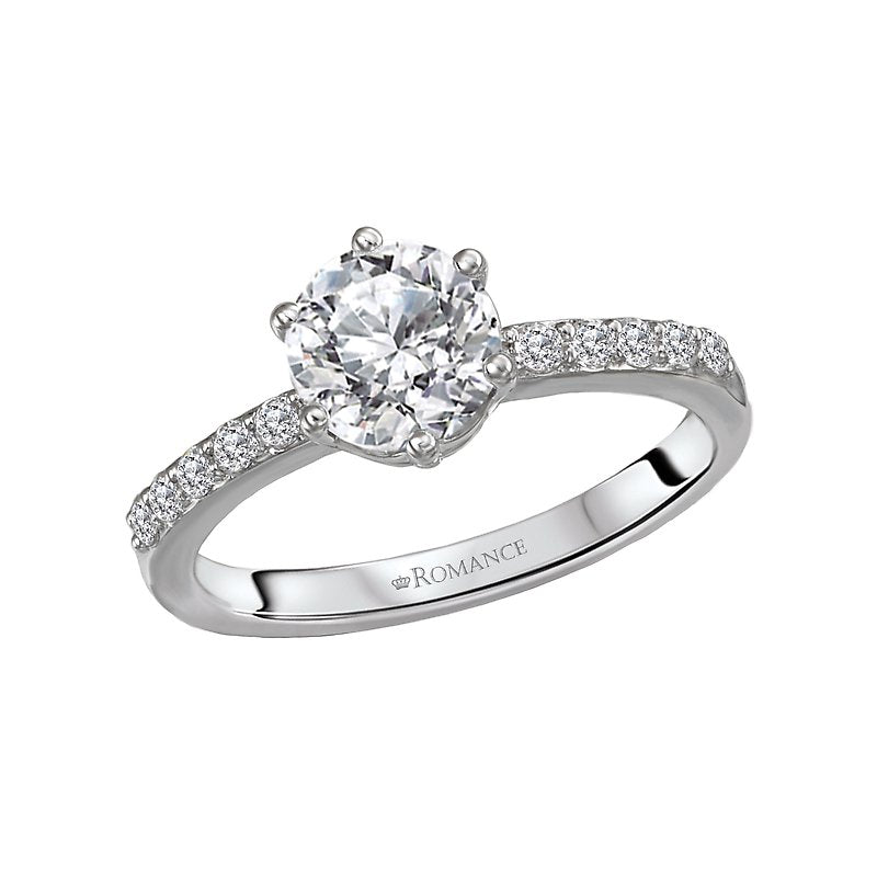 Orbelle Bandora 14K White Gold Semi-Mount Diamond Solitaire Engagement Ring