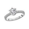 Orbelle Bandora 14K White Gold Semi-Mount Diamond Solitaire Engagement Ring