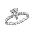 Bandora 14K White Gold Diamond Pear Semi-Mount Ring