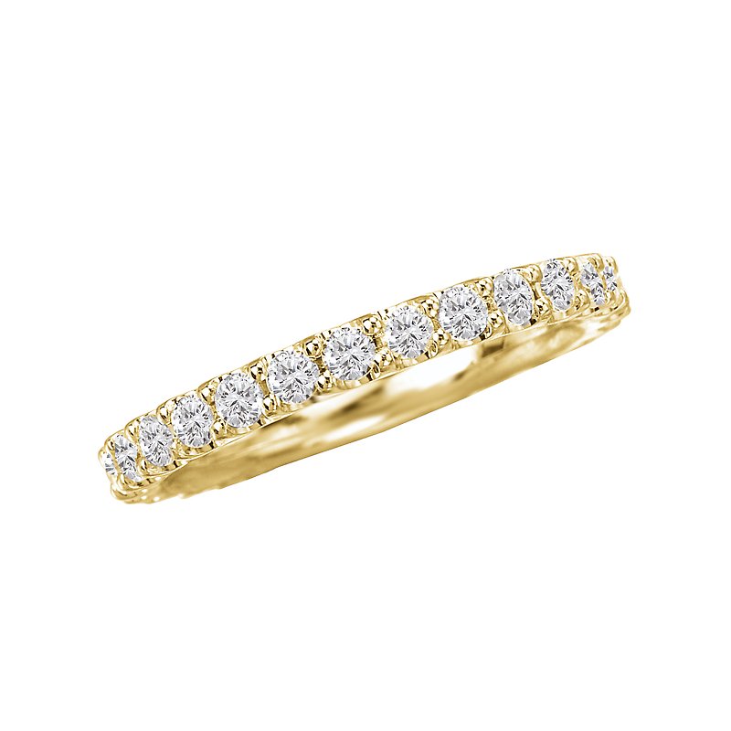 Orbelle 14K Yellow Gold Straight Diamond Wedding Band - Round Cut