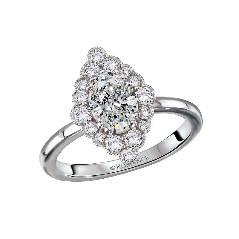 Orbelle Halo White Gold Semi-Mount Engagement Ring