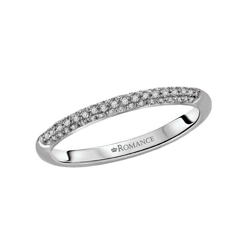Orbelle Petite 14K White Gold Diamond Wedding Band - Straight Matching Bands