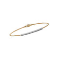 Luxora 14kt Diamond Bar Bangle - Elegant Yellow Gold Bracelet with White Diamond Bar