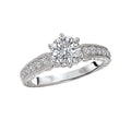 Glemera Bandora 14K White Gold Diamond Ring Semi-Mount