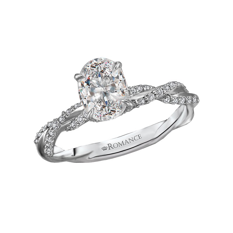 Bandora Orbelle White Gold Oval Semi-Mount Diamond Ring