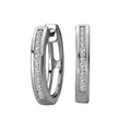 Luxora White Gold Round Diamond Hoop Earrings - 14K Fashion Jewelry