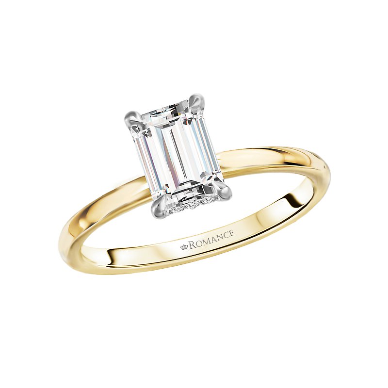 Orbelle Diamond Hidden Halo Two-Tone Engagement Ring - 14K Gold