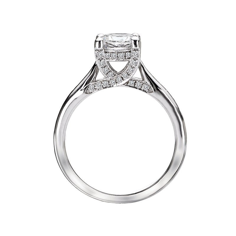 Orbelle Solitaire Semi-Mount Lab Grown Diamond Ring in 14K White Gold