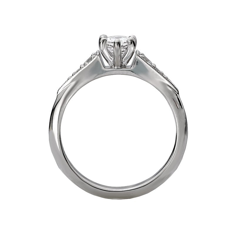 Glemera Bandora White Gold Diamond Engagement Ring Semi-Mount