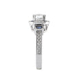 Orbelle Halo Lab Grown Diamond Sapphire Semi-Mount Ring in 14K White Gold