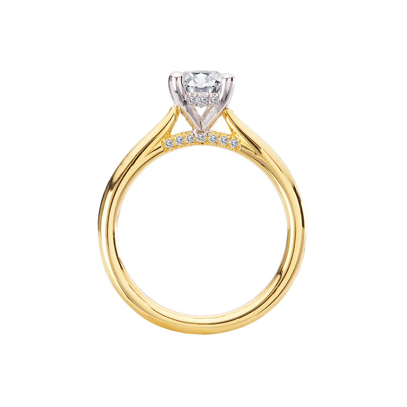 Orbelle Hidden Halo 14K Yellow Gold Oval Diamond Engagement Ring