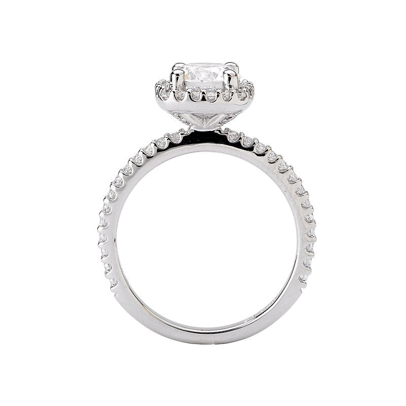 Bandora 14K White Gold Halo Semi-Mount Diamond Ring