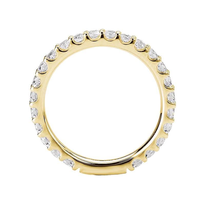 Orbelle 14K Yellow Gold Straight Diamond Wedding Band - Round Cut