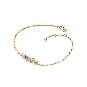 Chic 14K Yellow Gold Lab Grown Diamond Bracelet