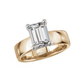 Orbelle 14K Yellow Gold Hidden Halo Diamond Engagement Ring Semi-Mount