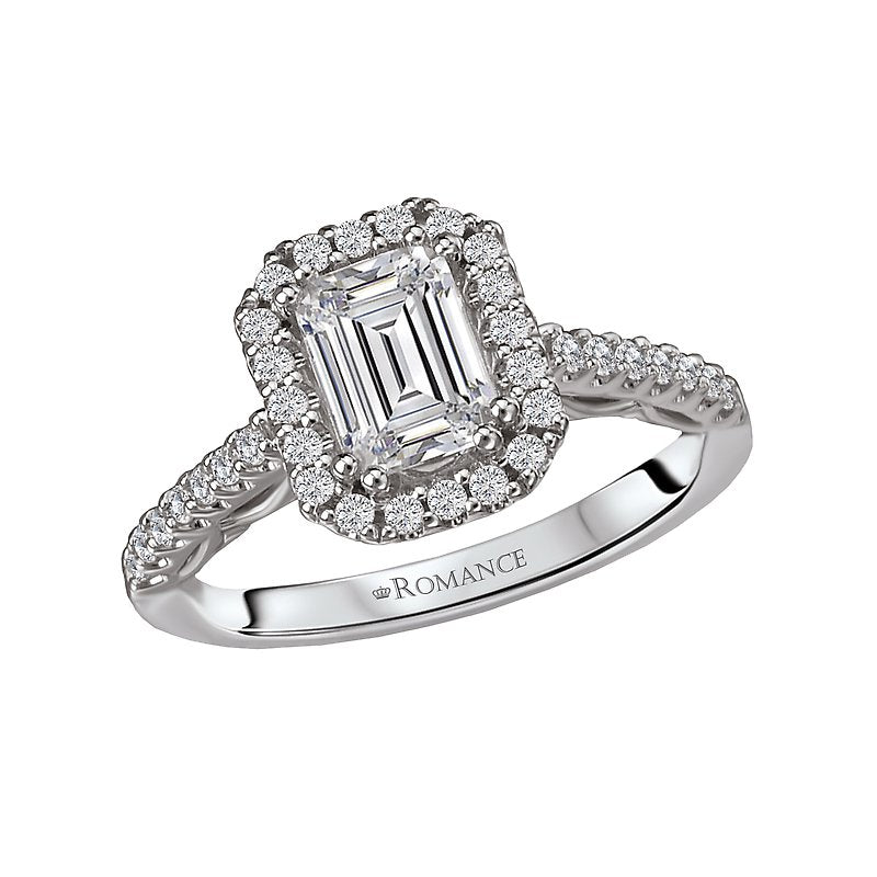 Orbelle Halo Diamond Ring Semi-Mount in 14K White Gold