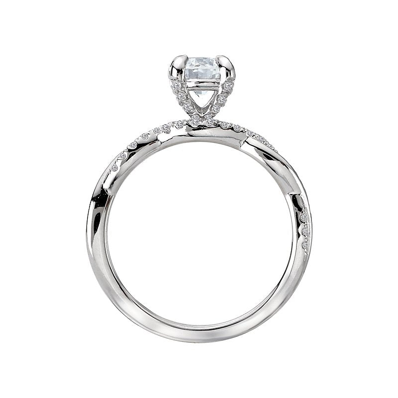Glemera Bandora Semi-Mount Diamond Ring in 18K White Gold