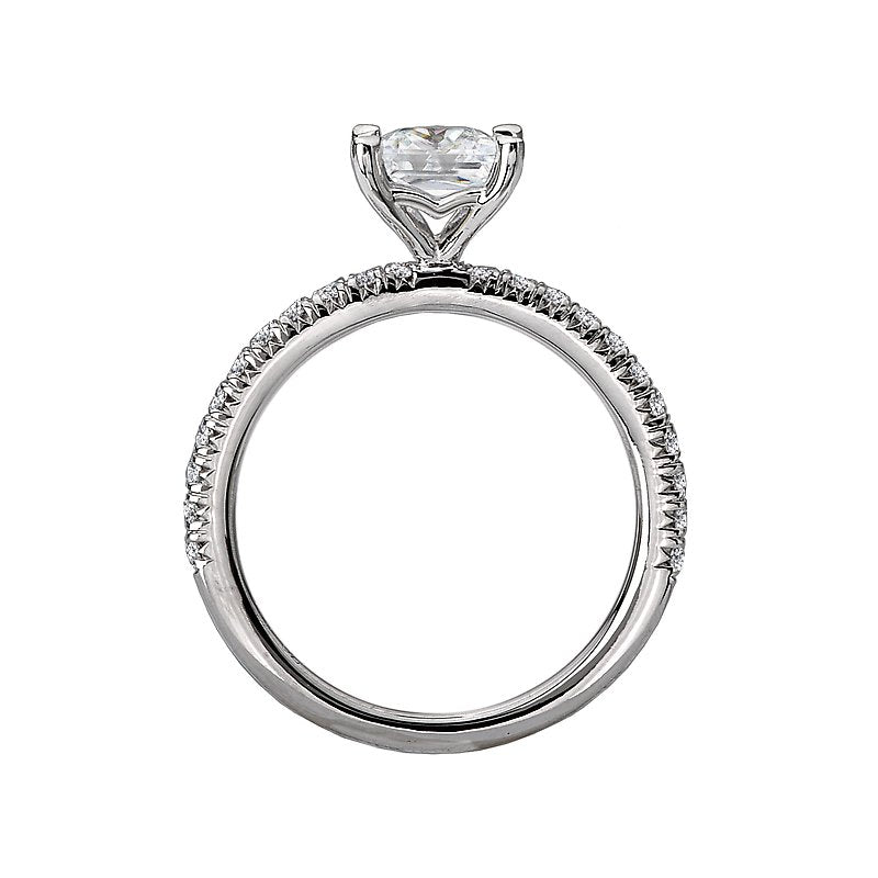 Orbelle White Gold Princess Cut Lab Grown Diamond Semi-Mount Ring