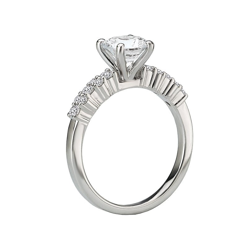 Glemera Bandora 14K White Gold Diamond Semi-Mount Ring