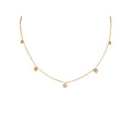 Luxora Italian 14kt Gold Heart Necklace | Delicate Dangling Hearts